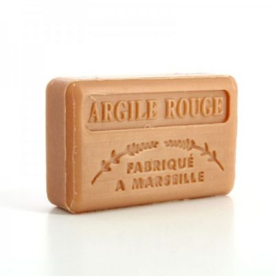 Savonnette Marseillaise au Beurre de karit? Bio 125g - Argile rouge