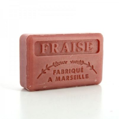Savonnette Marseillaise au Beurre de karit? Bio 125g - Fraise