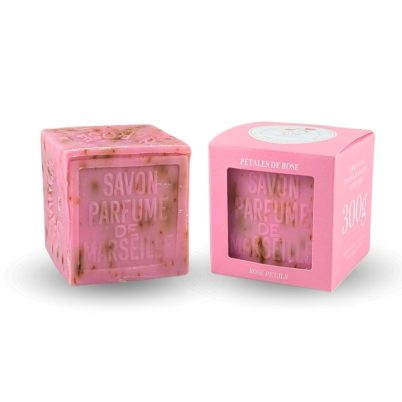 Cube de savon de Marseille 300g - P?tales de rose broy?es