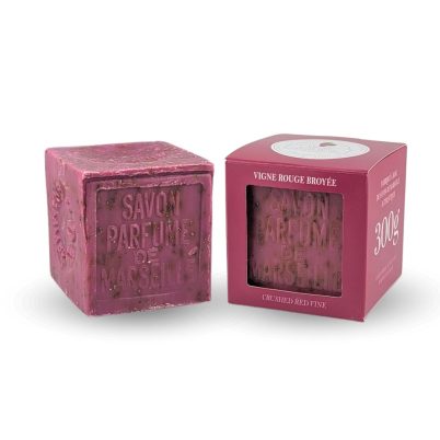 Cube de savon de Marseille 300g - Vigne Rouge broyée
