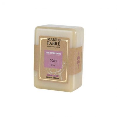 Barre de Savon de Marseille au beurre de karit? 150g - Rose