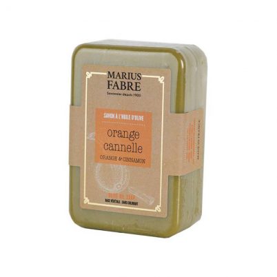 Barre de Savon de Marseille à l'huile d'olive 250g - Écorces d'orange et Cannelle
