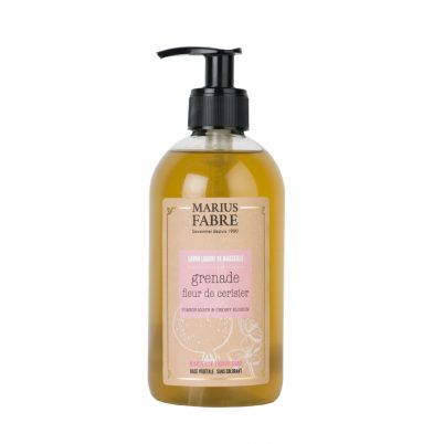 Savon liquide de Marseille Pompe 400ml - Fleur de cerisier et Grenade