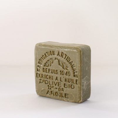 Savon de Marseille enrichi ? l'huile d'olive Bio 125g - Argile verte