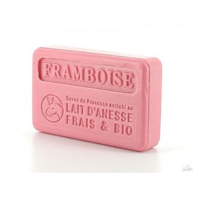 Savonnette Marseillaise au Lait d'?nesse Bio 100g  - Framboise