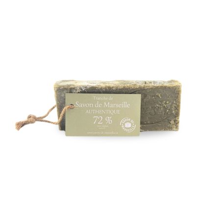 Tranche de savon de Marseille Authentique sur corde