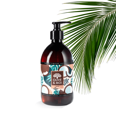 Savon Liquide Olive Extra Vierge & Coco Vierge BIO 500ml - Noix de Coco