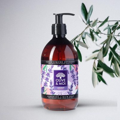 Savon Liquide 100% Huile d?Olive Extra Vierge BIO 500ml - Lavandin Grosso