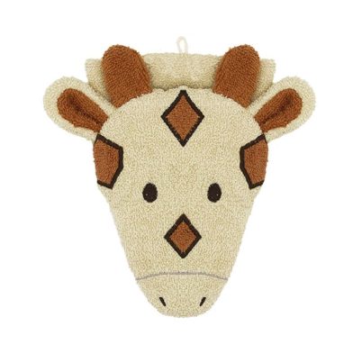FURNIS Gant de toilette en coton BIO - Girafe