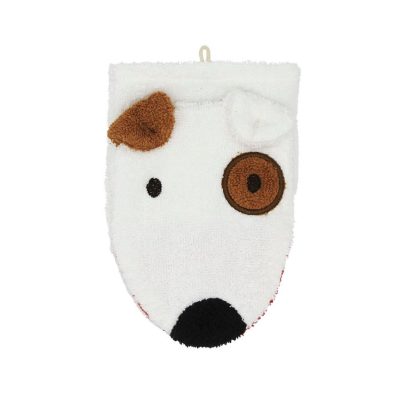 FURNIS Gant de toilette en coton BIO - Chien