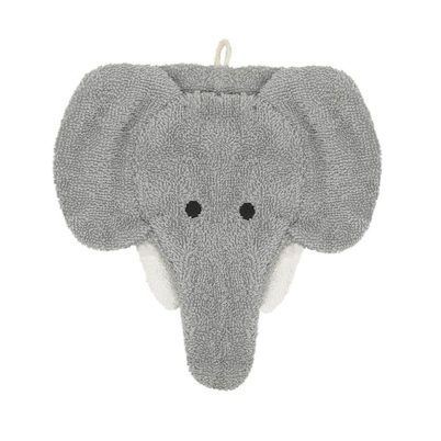 FURNIS Gant de toilette en coton BIO - Éléphant