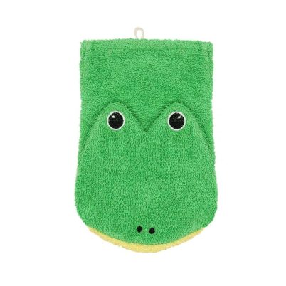FURNIS Gant de toilette en coton BIO - Grenouille