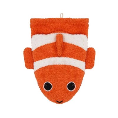 FURNIS Gant de toilette en coton BIO - Poisson clown