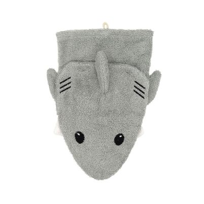 FURNIS Gant de toilette en coton BIO - Requin
