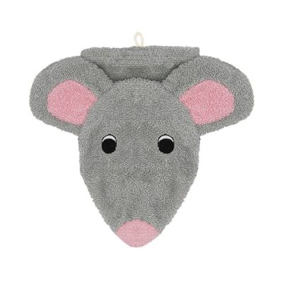 FURNIS Gant de toilette en coton BIO - Souris