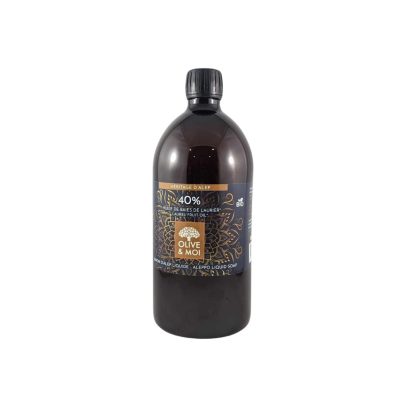 Savon Liquide recharge 60% Huile d'Olive Extra Vierge BIO à 40% Huile de Baies de Laurier BIO 1L - Tradition d'Alep