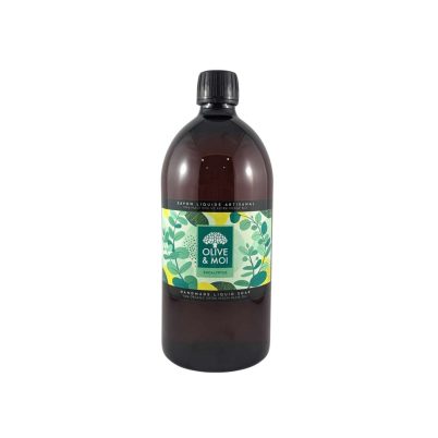 Savon Liquide recharge 100% Olive Extra Vierge BIO 1L - Eucalyptus