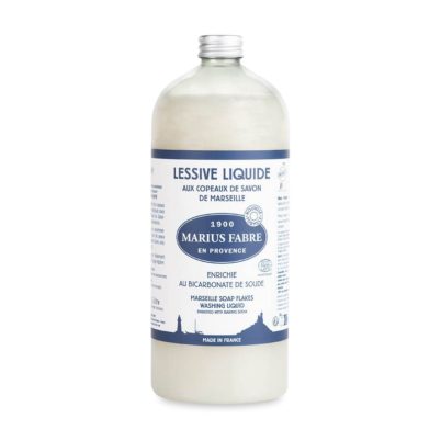 Lessive liquide aux copeaux de savon de Marseille et bicarbonate - 1L