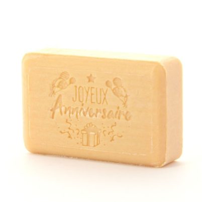Savonnette Marseillaise au beurre de karit? 125g - Joyeux Anniversaire