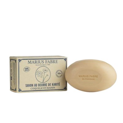 Savon au beurre de karit? (ovale) 150g - Coquelicot-raisin